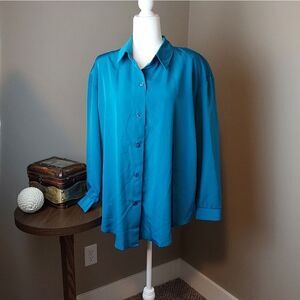 S.G. Sport blouse. Teal Size 1X
